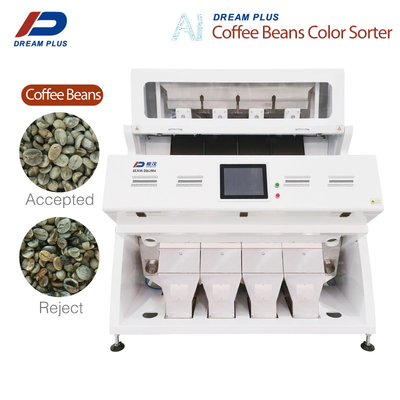 4 Chutes Green Coffee Bean Color Sorter With High Capacity