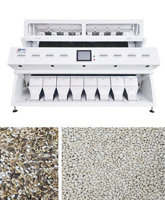 8 Chutes Agriculture White Bean Grain Color Sorter With CCD Camera