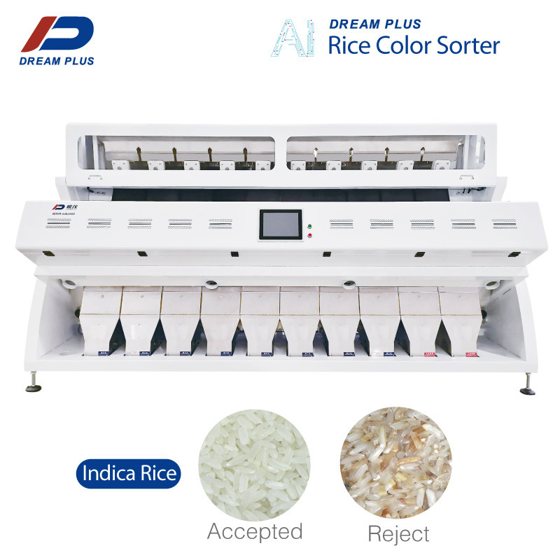 Big Capacity CCD Rice Color Sorter Machine 10 Chutes For Rice Paddy