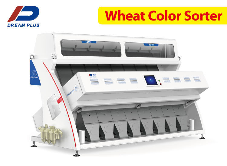 8 Chutes Black Wheat Color Sorter Machine 10 Billion Cycles Ejector