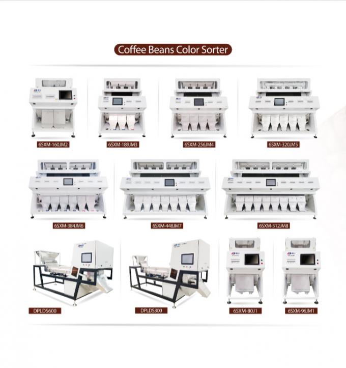 99.9% Accuracy Coffee Bean Color Sorter 64 Channels With RGB Camera